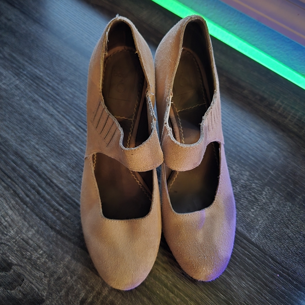 Bacio61 Piccolo Mary Jane Suede Wedge Heel Shoe